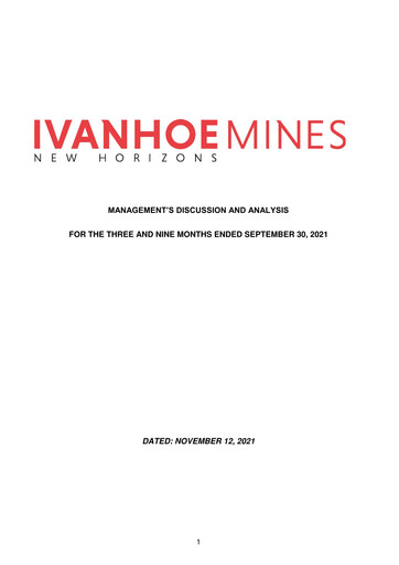 Thumbnail Ivanhoe Mines
 Quarterly Report 2021-q3