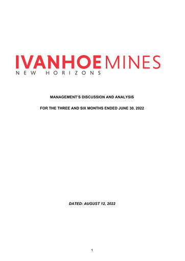 Thumbnail Ivanhoe Mines
 Quarterly Report 2022-q2