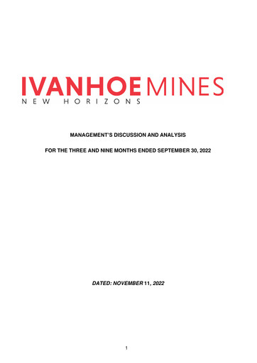 Thumbnail Ivanhoe Mines
 Quarterly Report 2022-q3