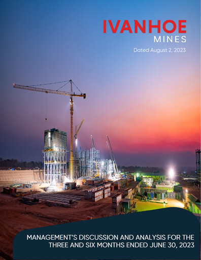 Thumbnail Ivanhoe Mines
 Quarterly Report 2023-q2