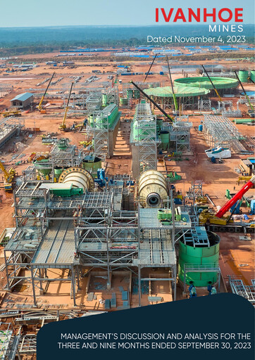 Thumbnail Ivanhoe Mines
 Quarterly Report 2023-q3