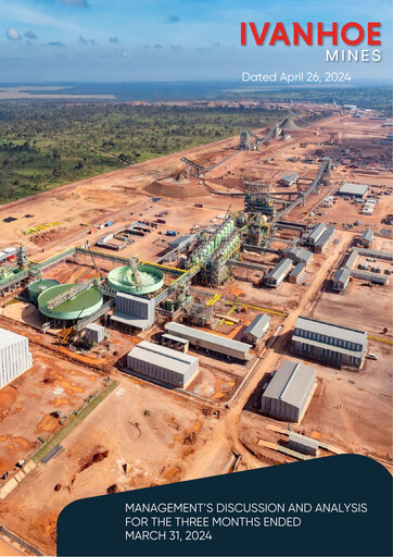 Thumbnail Ivanhoe Mines
 Quarterly Report 2024-q1