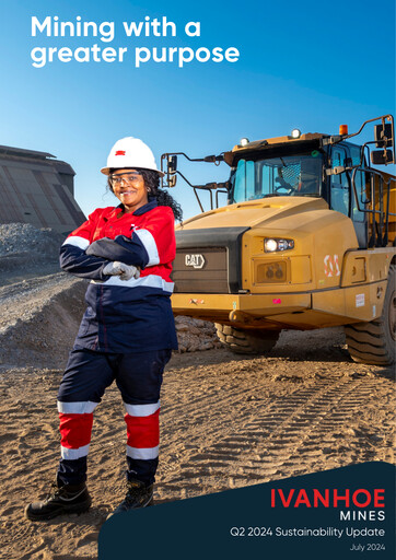 Thumbnail Ivanhoe Mines
 Sustainability Report 2024-q2