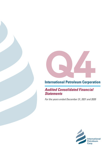 Thumbnail International Petroleum Financial Statement 2021