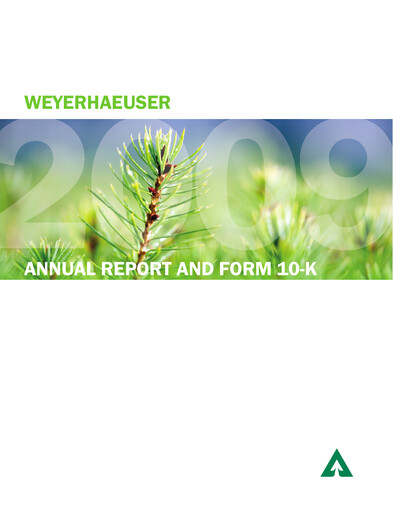 Thumbnail Weyerhaeuser
 Annual Report 2009
