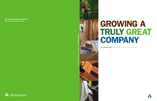 Thumbnail Weyerhaeuser
 Annual Report 2013