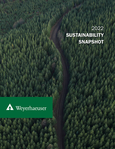 Thumbnail Weyerhaeuser
 Sustainability Report 2022
