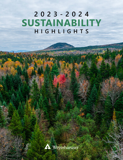 Thumbnail Weyerhaeuser
 Sustainability Report 2023-2024