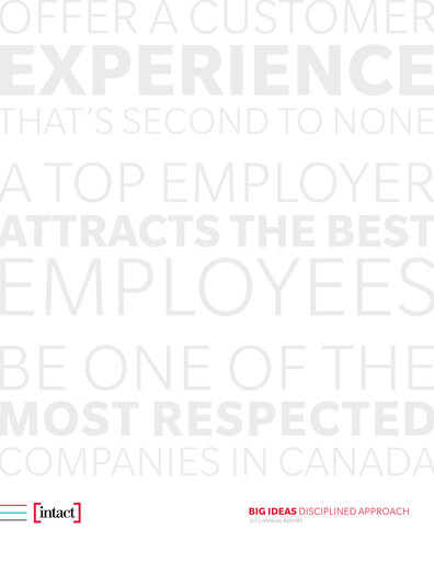 Thumbnail Intact Financial Annual Report 2015