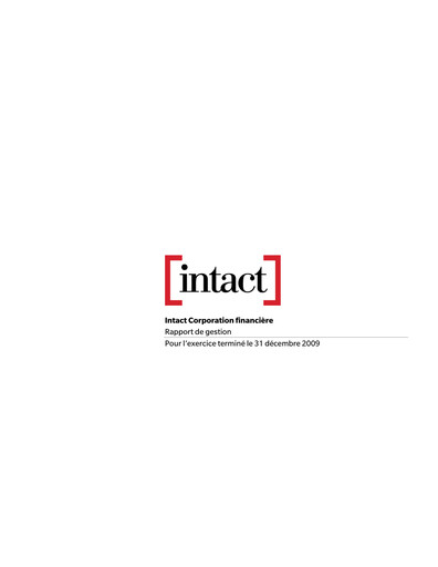 Thumbnail Intact Financial Financial Report 2009