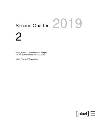 Thumbnail Intact Financial Quarterly Report 2019-q2