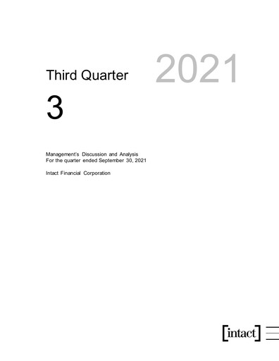 Thumbnail Intact Financial Quarterly Report 2021-q3