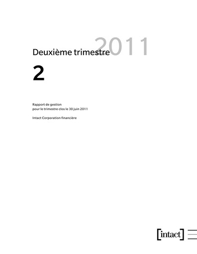 Thumbnail Intact Financial Quarterly Report 2011-q2