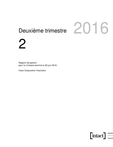 Thumbnail Intact Financial Quarterly Report 2016-q2