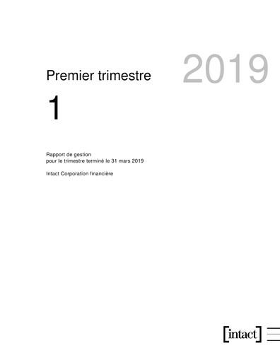 Thumbnail Intact Financial Quarterly Report 2019-q1