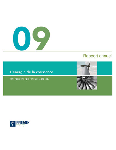Miniature Innergex Renewable Energy Rapport annuel 2009