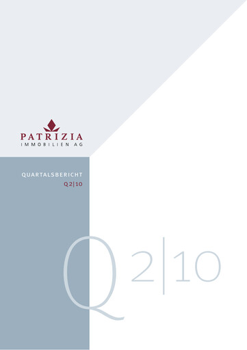 Thumbnail Patrizia Immobilien Half-year Report 2010-h1