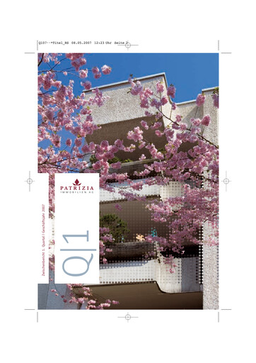 Thumbnail Patrizia Immobilien Quarterly Report 2007-q1