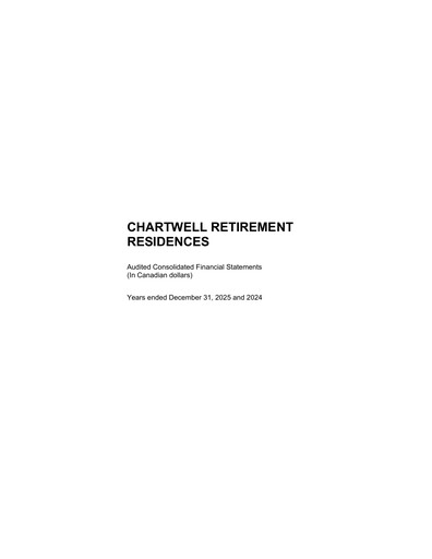 Thumbnail Chartwell Retirement Residences Financial Statement 2025
