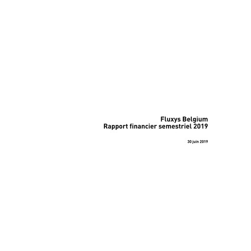 Thumbnail Fluxys Belgium Half-year Report 2019-h1