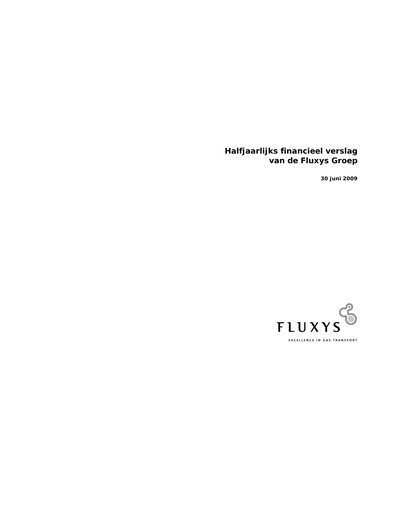 Thumbnail Fluxys Belgium Half-year Report 2009-h1