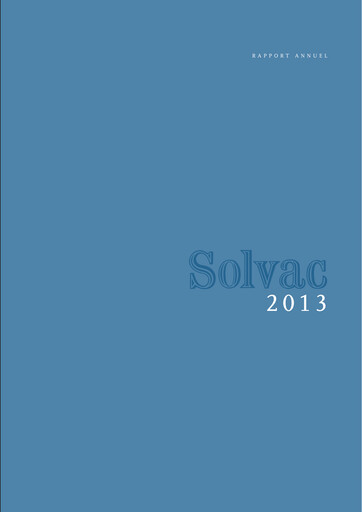 Thumbnail Solvac Annual Report 2013