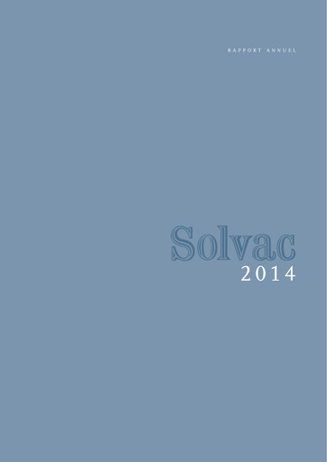 Thumbnail Solvac Annual Report 2014
