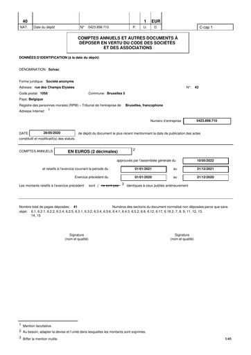 Thumbnail Solvac Financial Report 2021