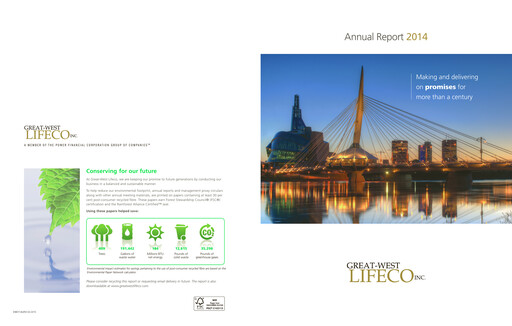 Thumbnail Great-West Lifeco
 Annual Report 2014
