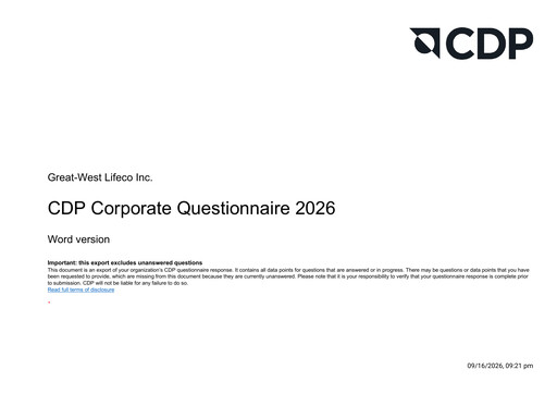 Thumbnail Great-West Lifeco
 ESG Report 2025