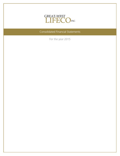 Thumbnail Great-West Lifeco
 Financial Statement 2015