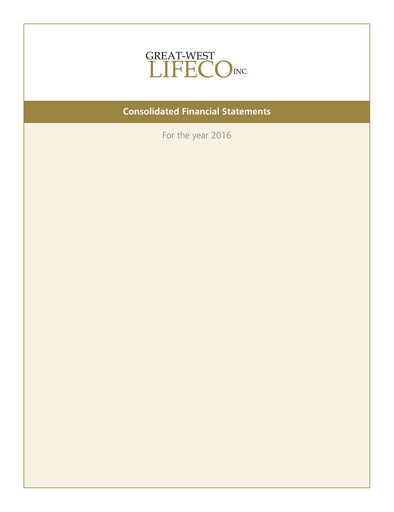 Thumbnail Great-West Lifeco
 Financial Statement 2016