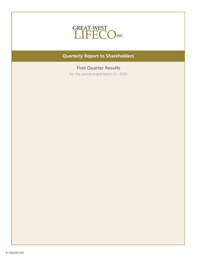 Thumbnail Great-West Lifeco
 Financial Statement 2020-q1