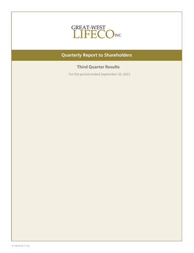 Thumbnail Great-West Lifeco
 Financial Statement 2022-9m