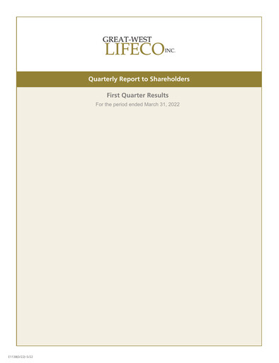 Thumbnail Great-West Lifeco
 Financial Statement 2022-q1