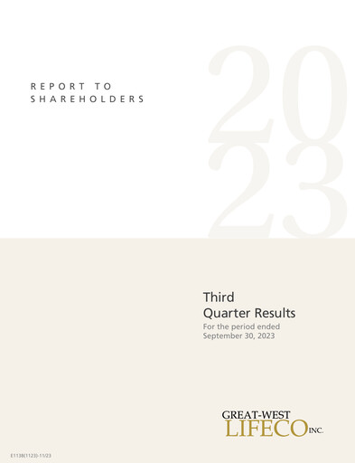 Thumbnail Great-West Lifeco
 Financial Statement 2023-9m