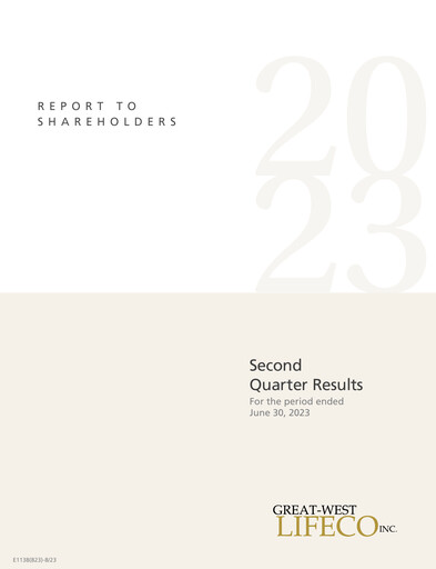 Thumbnail Great-West Lifeco
 Financial Statement 2023-h1