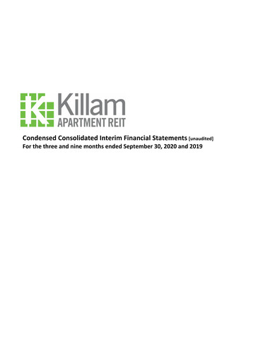Thumbnail Killam Apartment REIT Financial Statement 2020-q3