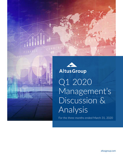 Thumbnail Altus Group Quarterly Report 2020-q1
