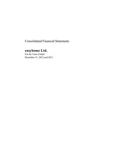 Thumbnail goeasy Financial Statement 2012