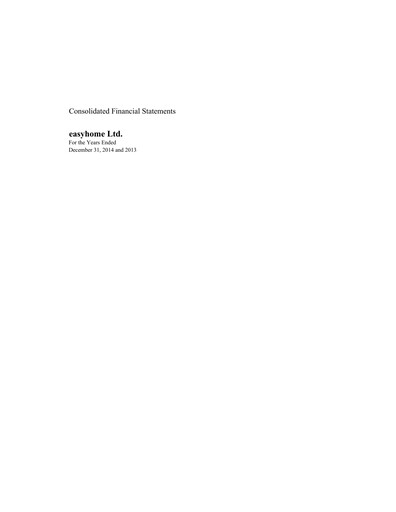 Thumbnail goeasy Financial Statement 2014