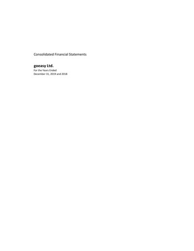 Thumbnail goeasy Financial Statement 2019