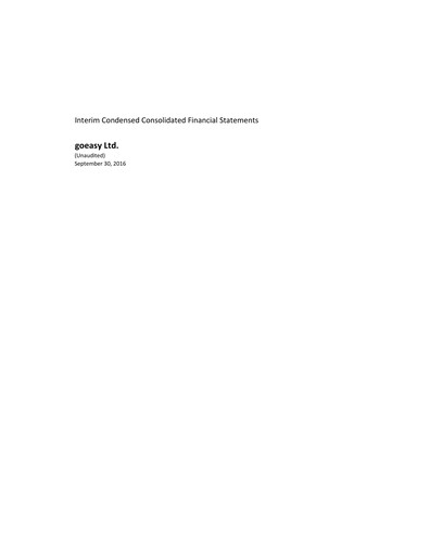 Miniature goeasy Rapport trimestriel 2016-q3