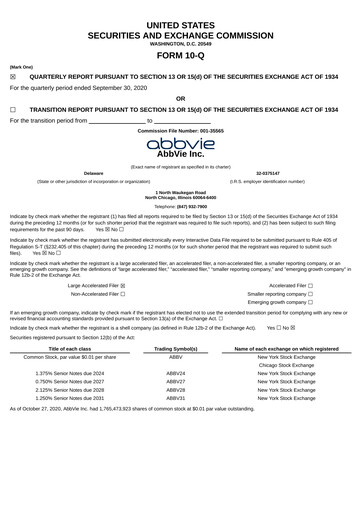 Thumbnail AbbVie Quarterly Report 2020-q3