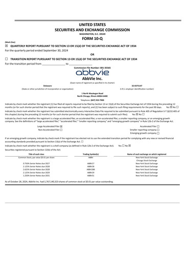 Vorschaubild AbbVie Quartalsbericht 2024-q3