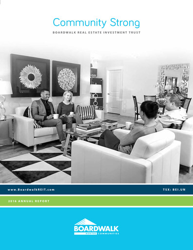 Thumbnail Boardwalk Real Estate Investment Trust Annual Report 2016