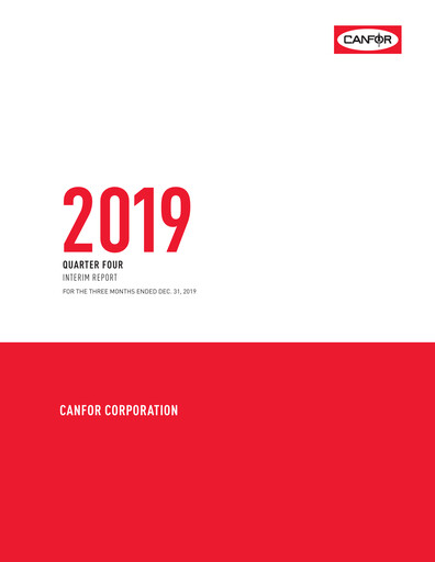 Vorschaubild Canfor Quartalsbericht 2019-q4