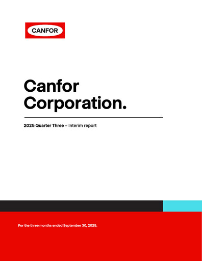 Thumbnail Canfor Quarterly Report 2025-q3