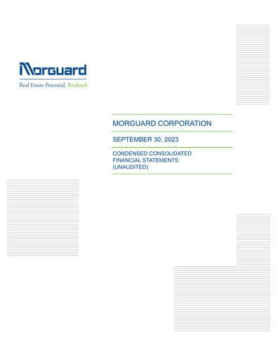 Thumbnail Morguard Financial Statement 2023-q3