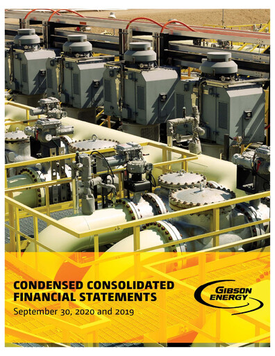 Thumbnail Gibson Energy Quarterly Report 2020-q3